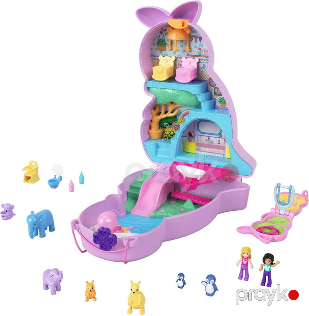 Fiqur dəsti Polly Pocket Mama and Joey Kangaroo Bag — Mallar, Bakı (2)