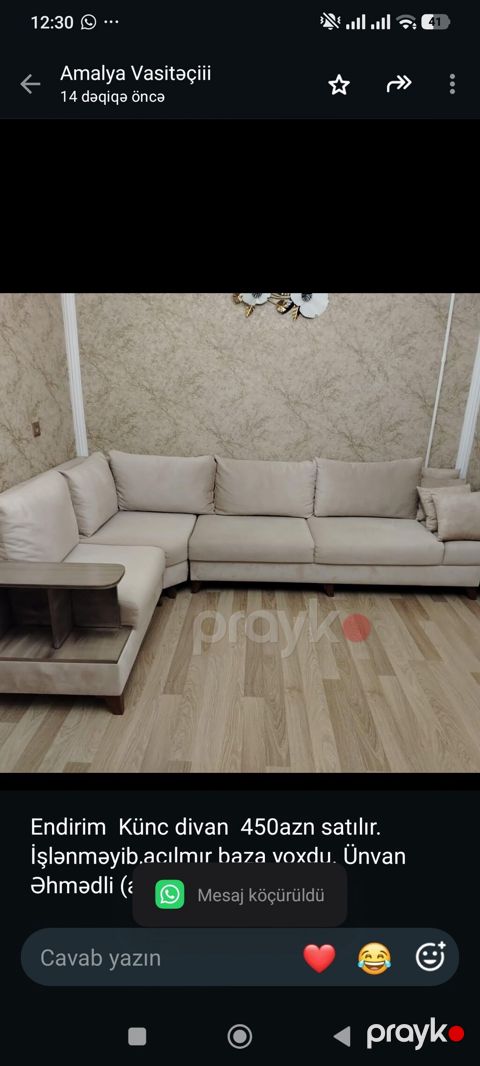 Endirim Künc divan 450azn satılır. İşlənməyib,açılmır baza yoxdu — Bakı
