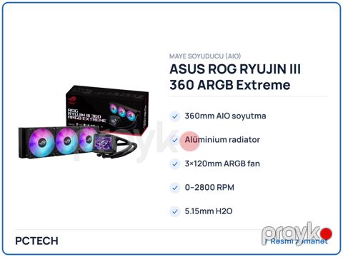 ASUS rog ryujın ııı 360 argb Extreme (90RC0131-M0EAY0) — Bakı