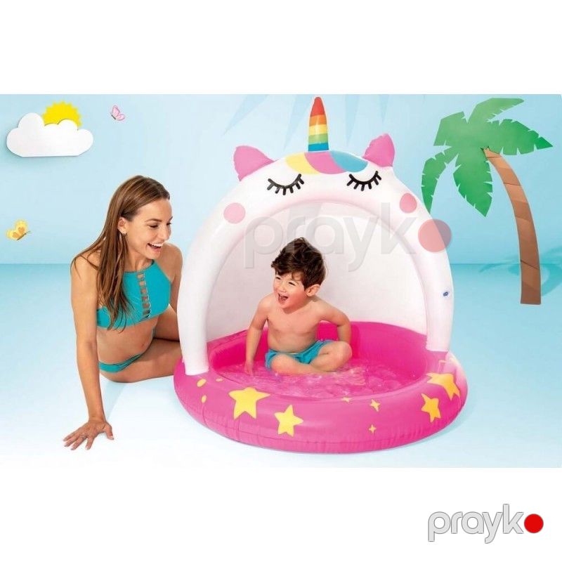 Uşaq hovuzu Intex 58438 M6813 Unicorn, 102x102 sm, 1-3 yaş — Hovuzlar, Bakı (2)