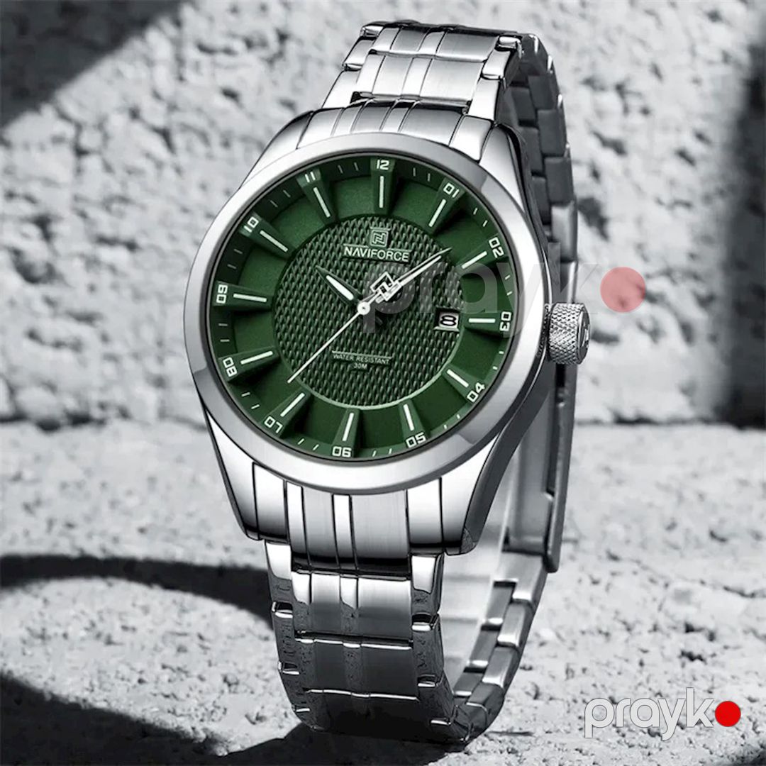 Qol saatı Naviforce NF8032 Silver/Green — Mallar, Bakı (2)