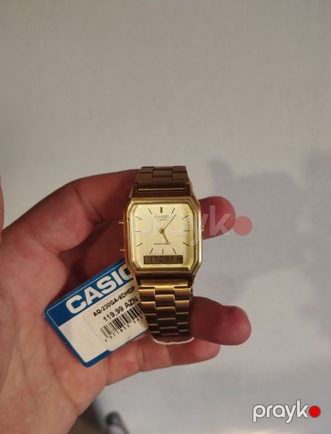 Casio AQ-230GA-9DHDf qol saatı - Rəng: qızılı - Korpus forması — Bakı
