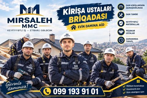 Kirişə ustaları briqadası – dam işləri və dam örtükləri Xidmətlər — Dam və Dam örtüyü
