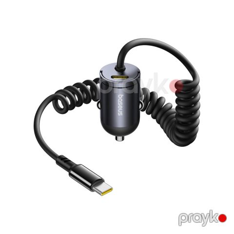 Avtomobil şarj cihazı Baseus Tiny Star Mini Car Charger Type-C + Type-C 30W Black C00035001121-00 — Bakı
