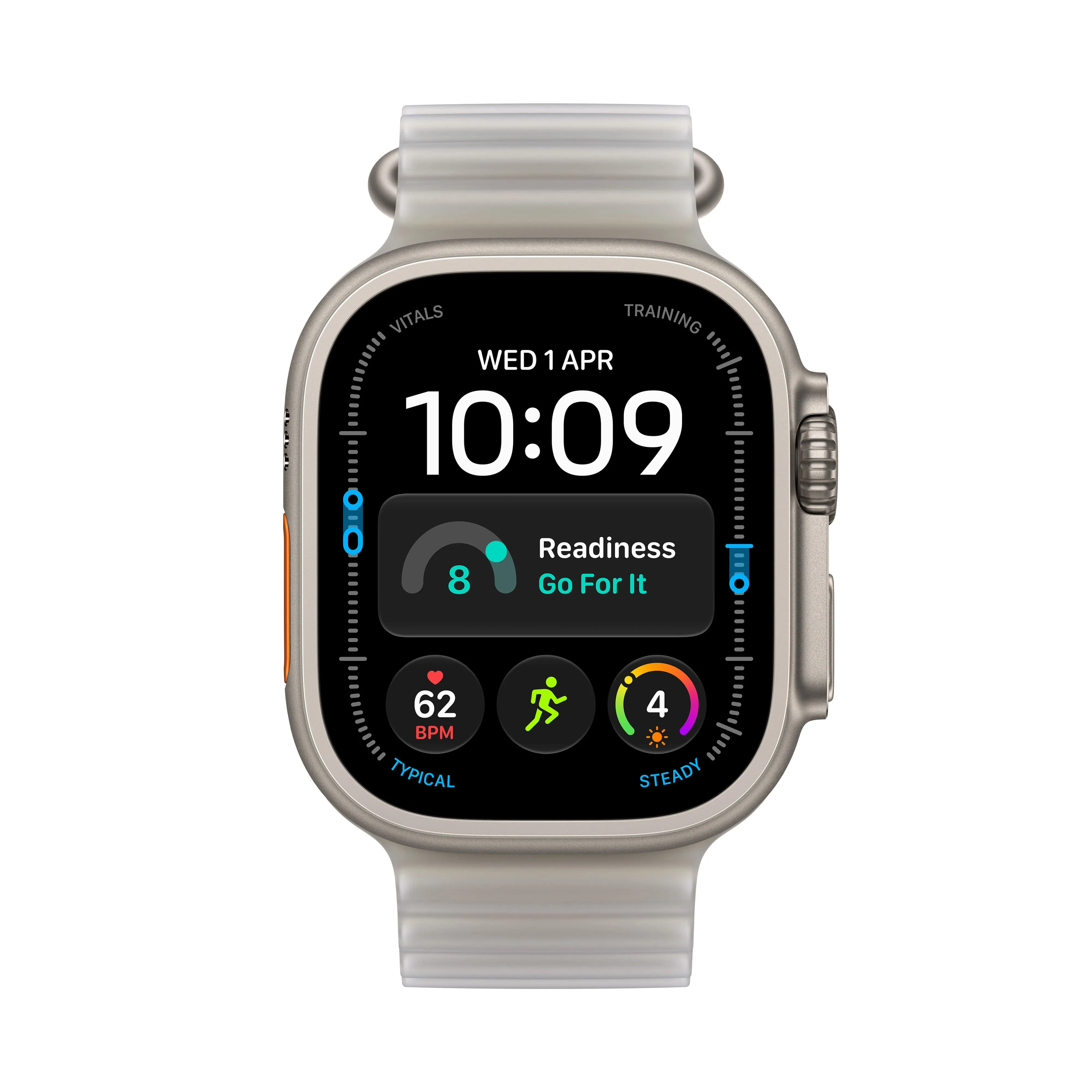 Smart saat Apple Watch Ultra 4 GPS + Cellular, 49mm Natural Titanium Case with Translucent Grey Ocean Band (MJAD4QI/A) — Bakı