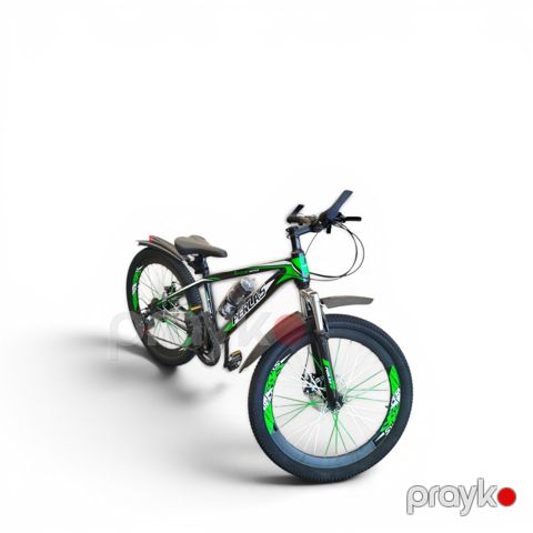 Dağ velosipedi Perlas, 24", qara/yaşıl — Bakı