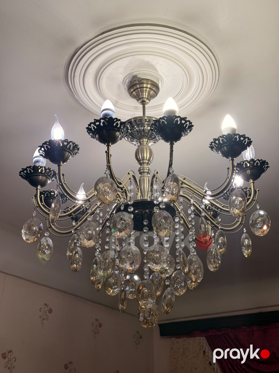 Lyustr 12 shamdanli +2eded bra 50 manat — İşıqlandırma, Bakı (2)