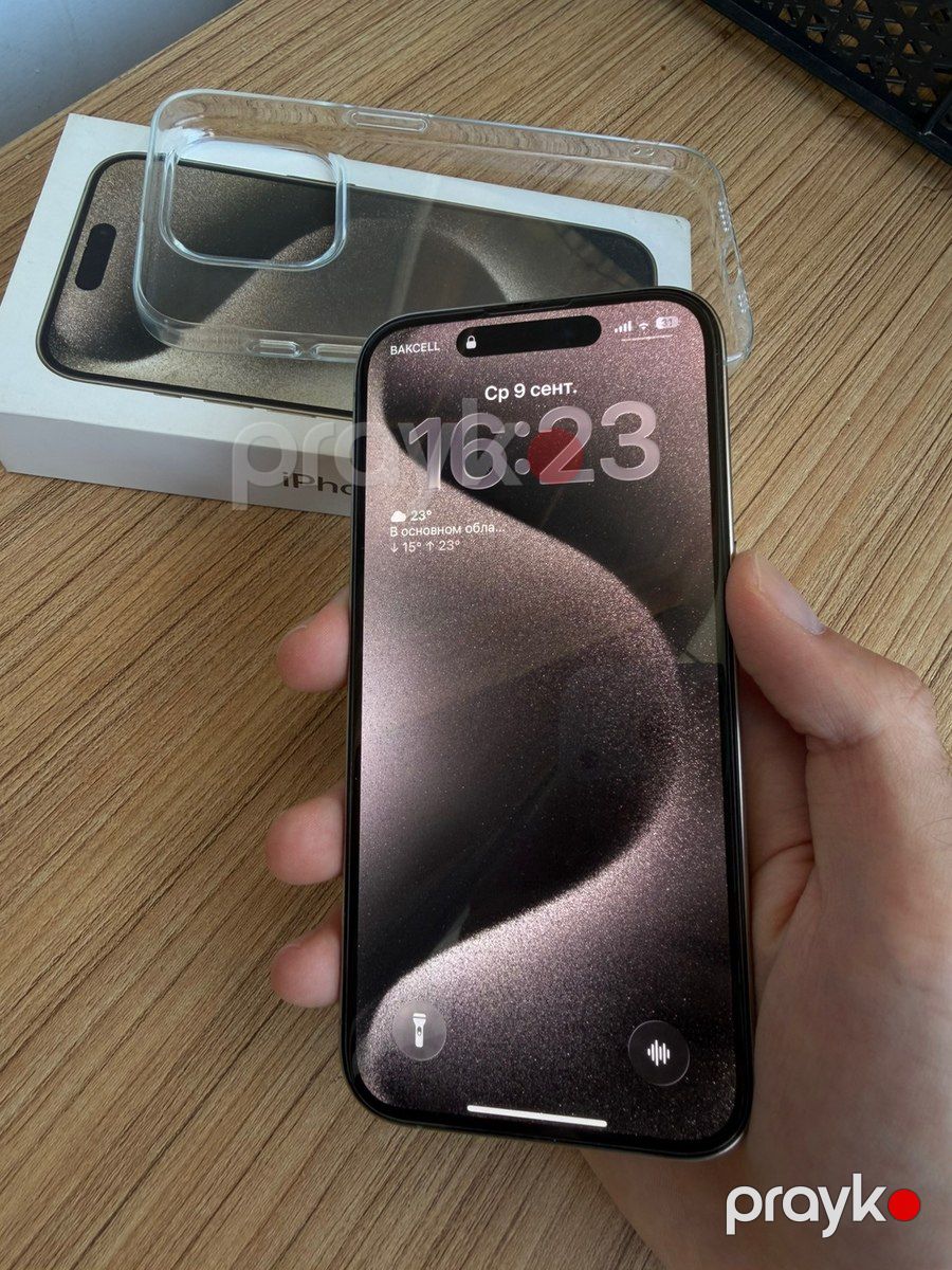 Apple iPhone 15 Pro Natural Titanium 256GB/8GB — Smartfonlar, Bakı (8)