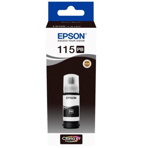 Epson 115 Photo BK Photo Black Original EcoTank Mürəkkəb Şüşəsi 70 ml — Bakı