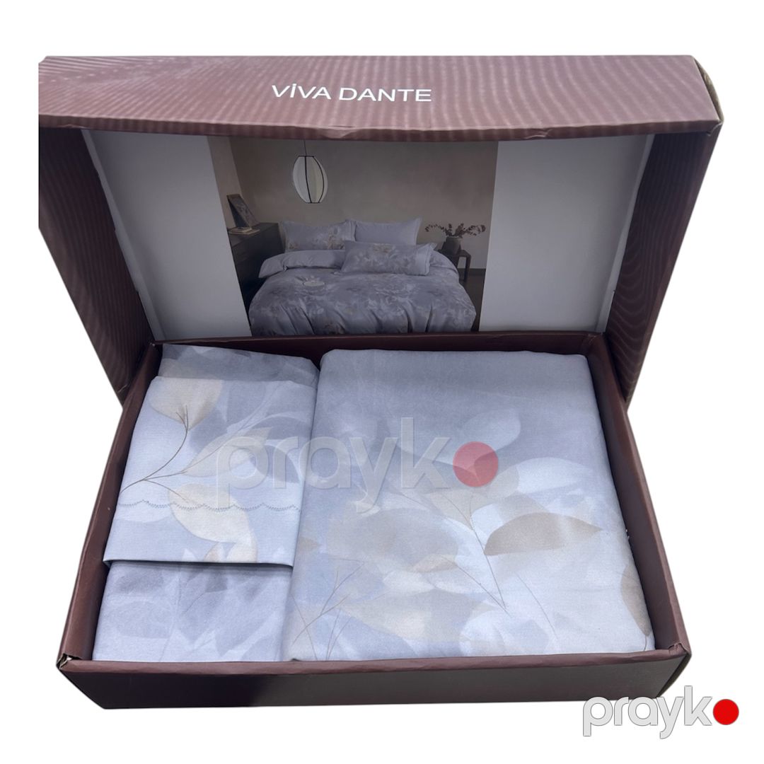 Yataq dəsti Viva Dante, pambıq, boz, mələfə 160x220 sm, yorğan üzü 160x220 sm, yastıq üzü 50x70 sm, birnəfərlik — Mallar, Bakı (2)