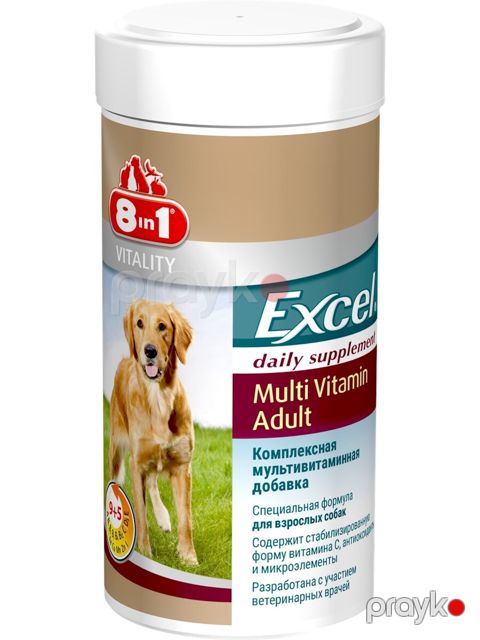 Vitaminlər 8 in 1 Excel Multi Vitamin Adult itlər üçün, 70 həb — Bakı