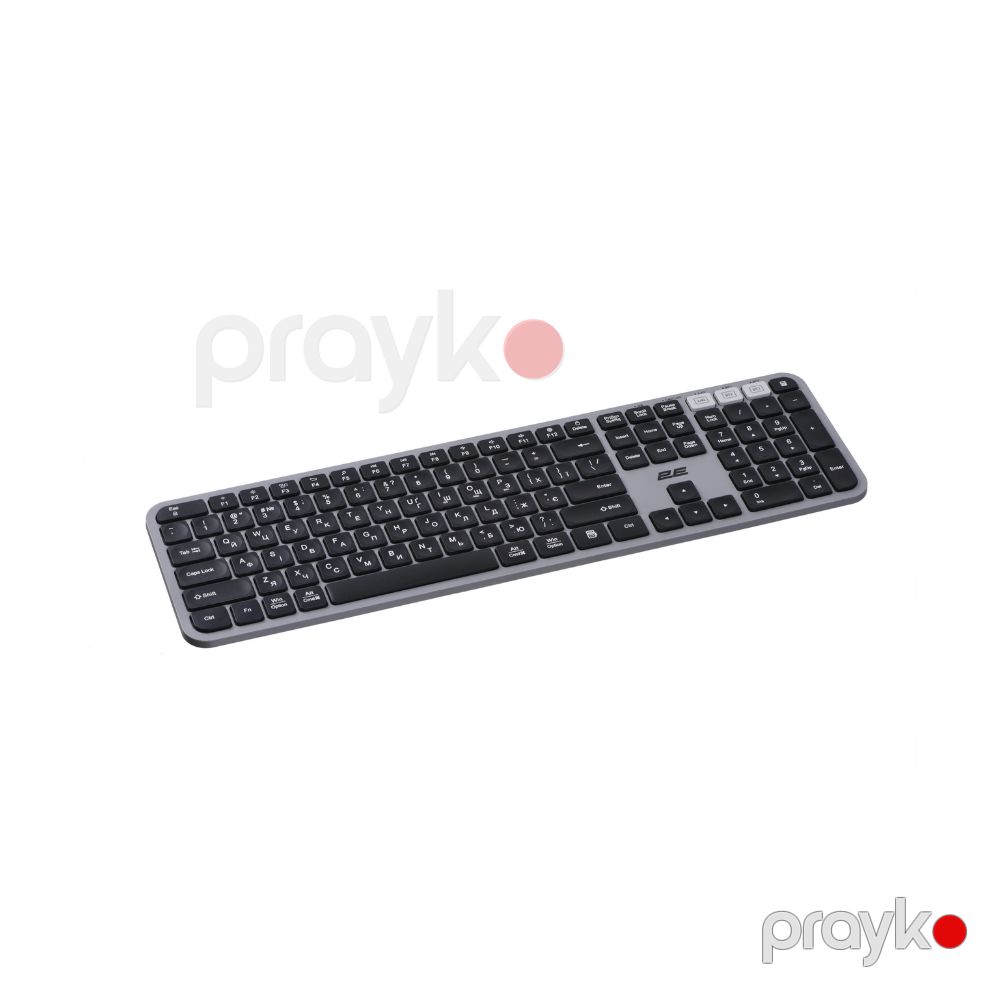 2E Keyboard membrane KS240 110key, Wl/bt, En/uk, grey-black (2E-KS240WG_UA) — Periferik cihazlar, Bakı (3)