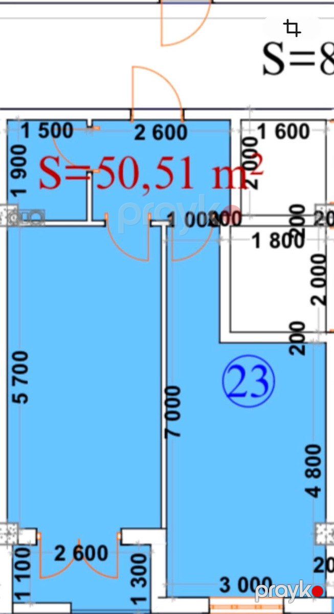 Satılır 2 otaqlı yeni tikili 50 m² — Mənzil, Bakı (4)