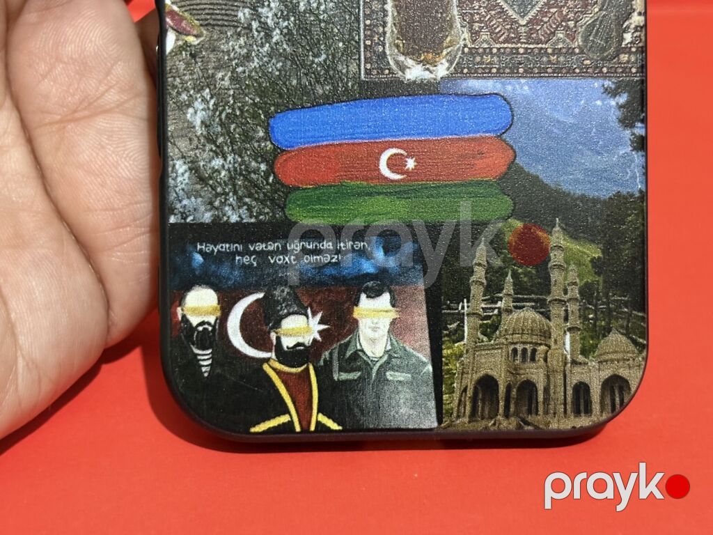 Azeri temalı smartfon qabı - Model uyğunluğu: İki böyük kamera kəsiyi — Digər, Masazır (6)