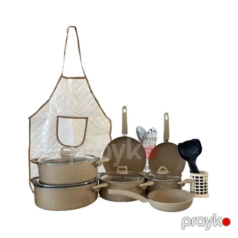 Potlisa Essen Bio Granit Set 21 Parça Krem — Bakı