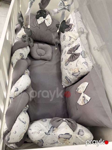 1316 Məhsulun adı: Beşik Hello Kids, MDF, ağ, 125x102x65 sm Brend — Bakı