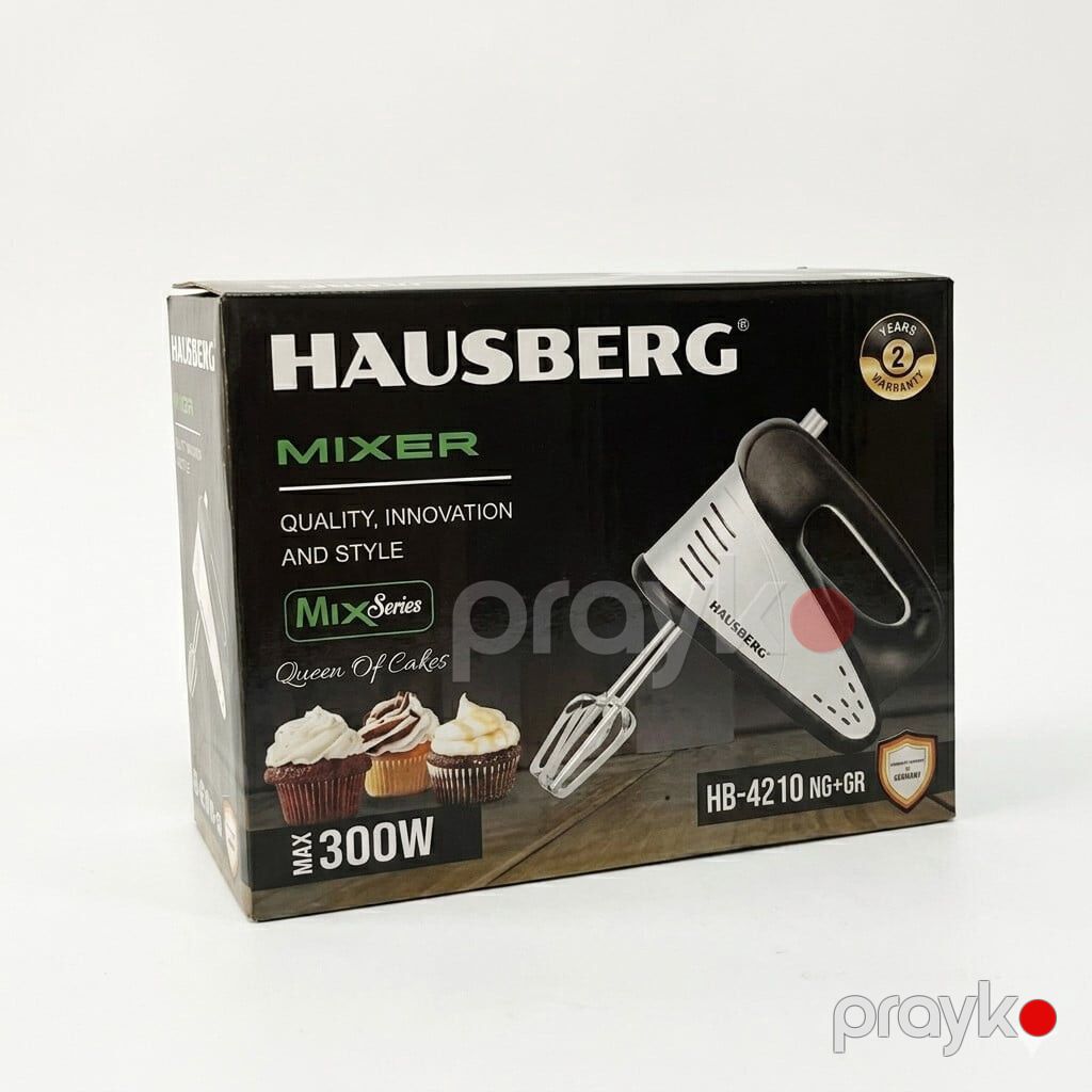 9863 Məhsulun adı: Əl mikseri Hausberg HB-4210 300 W 5 sürətli — Blenderlər, xırdalayanlar və mikserlər, Bakı (2)