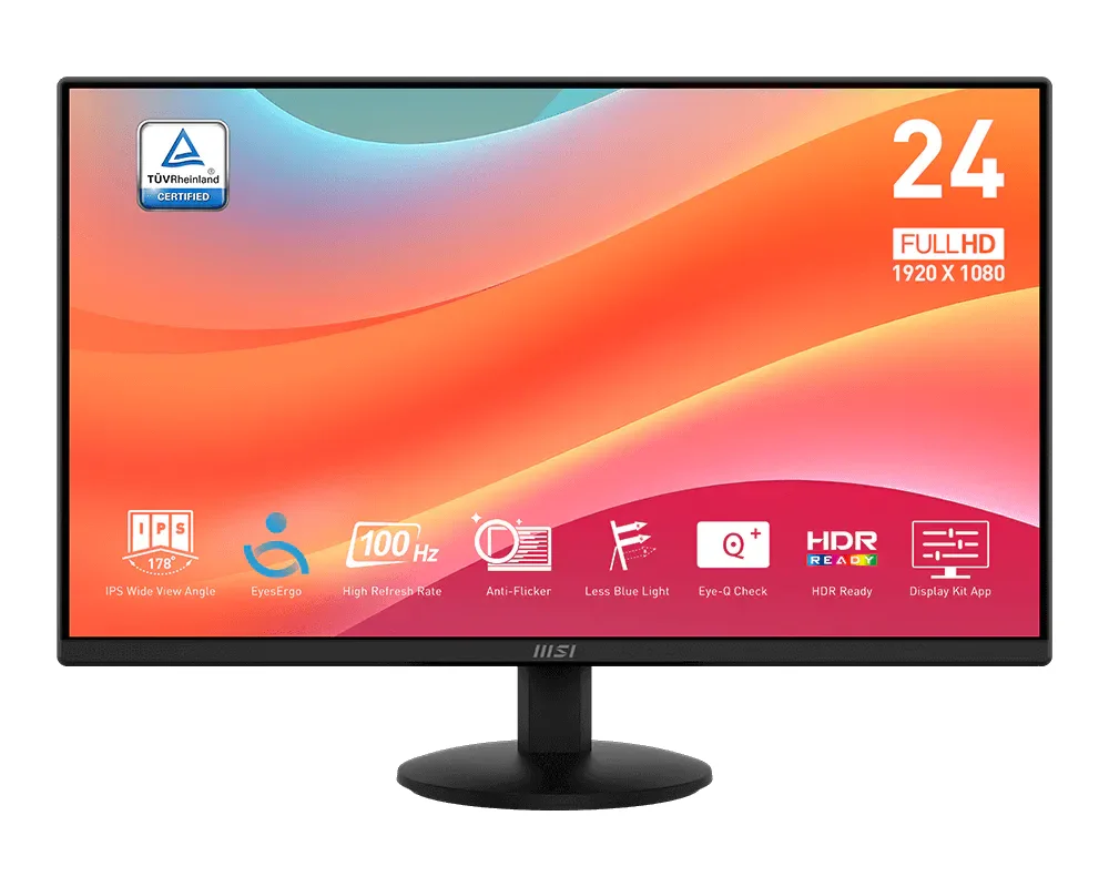 MSI PRO MP242L 23.8-inch FHD 100 Hz IPS Monitor — Bakı