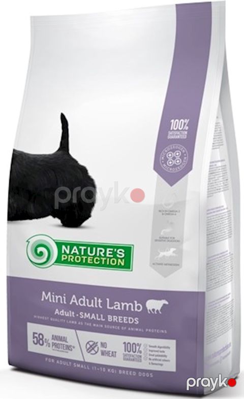 Quru yem Nature's Protection Mini Adult, xırda cins yetkin itlər üçün, quzu ilə, 2 kq — Bakı