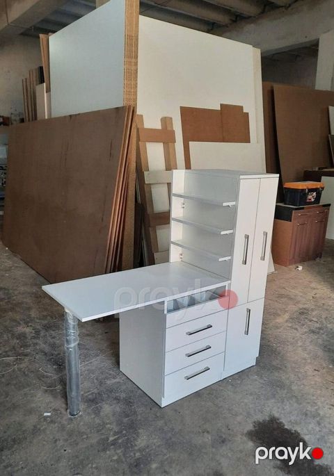 Düz masa, Siyirməli, Polkalı, MDF — Bakı