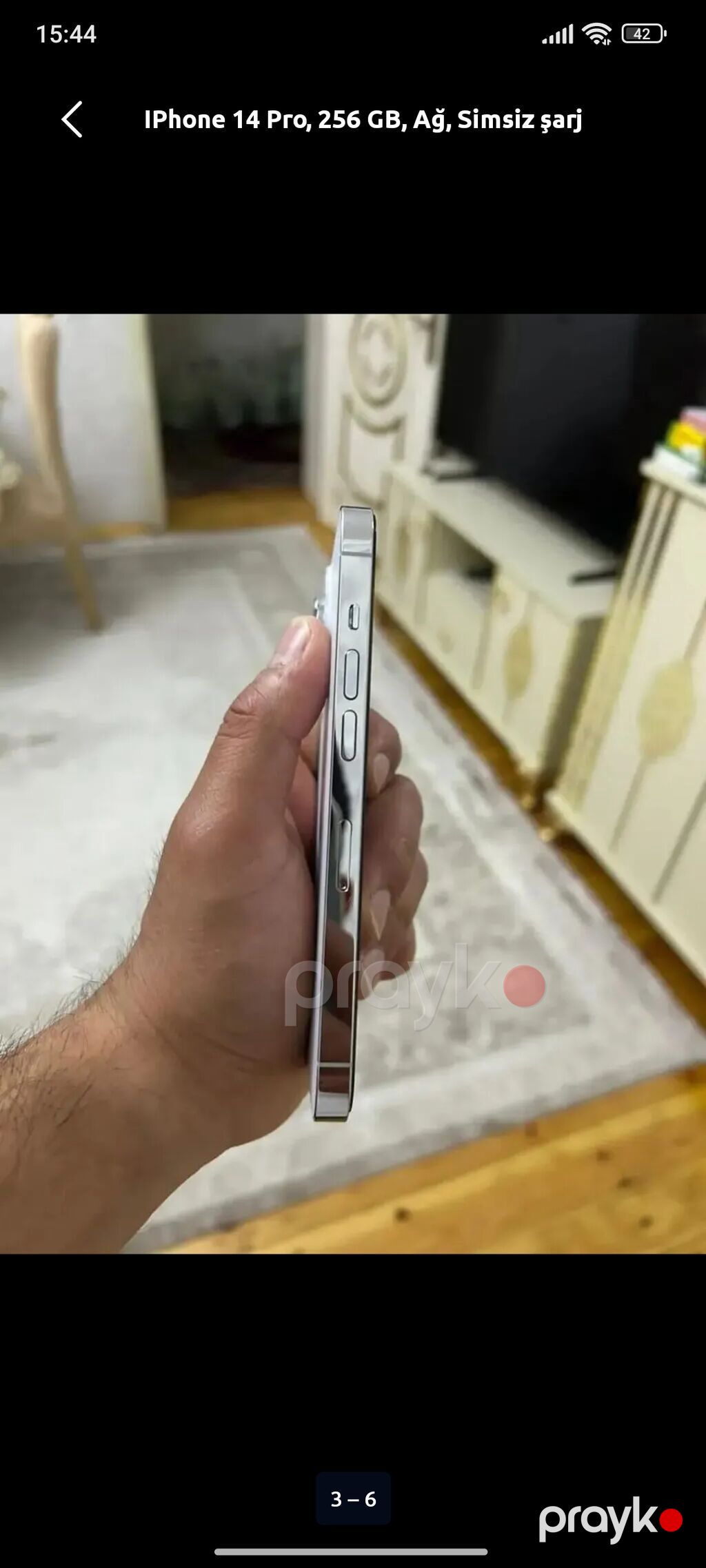 IPhone 15 Pro, 256 GB, Ağ, Simsiz şarj — Apple iPhone, Astara (4)