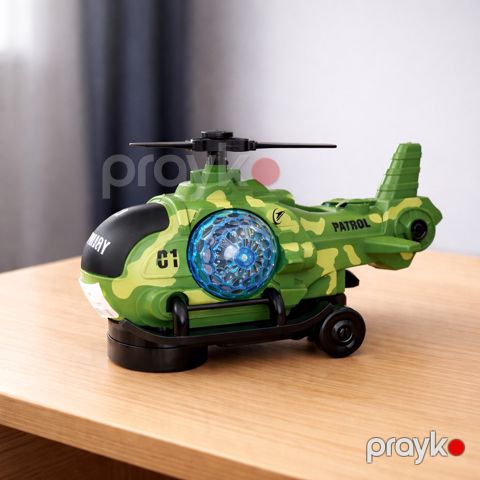Oyuncaq helikopter Patrol, plastik, yaşıl, 3+ yaş — Bakı