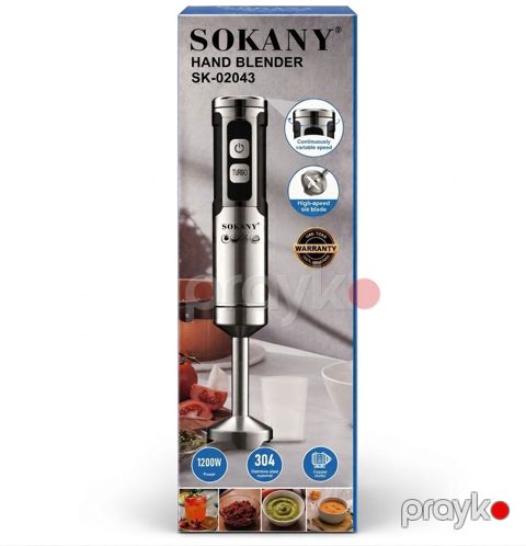1853 Məhsulun adı: Blender Sokany SK-02043 1200 W 0.5 l gümüşü-qara — Bakı