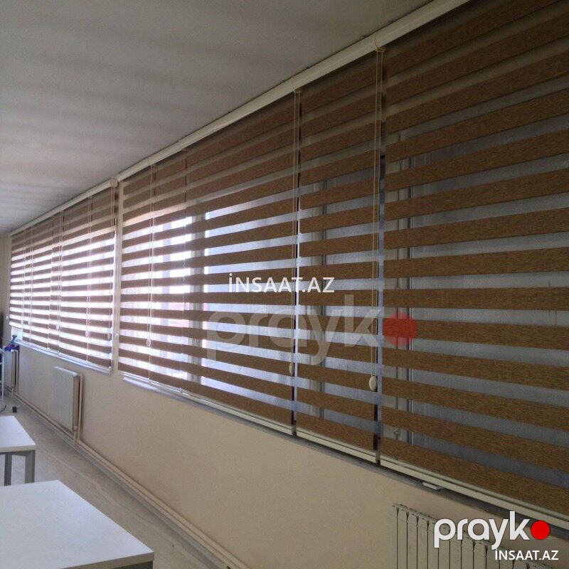 Türkiyə istehsalı Zebra jalüz novu — Pəncərələr, qapılar, balkonlar, Bakı (2)