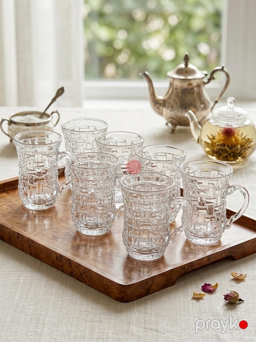 Fincan dəsti JT glass, bərkidilmiş şüşə, şəffaf, 6 əd, 200 ml — Mallar, Bakı (3)