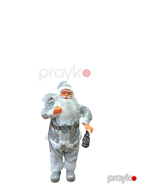 Yeni il fiquru Şaxta Baba, 60 sm, gümüşü — Bakı