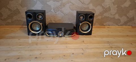Phılıps mini audio sistemi – 2 güclü akustik kolon və mərkəzi blokdan — Digah