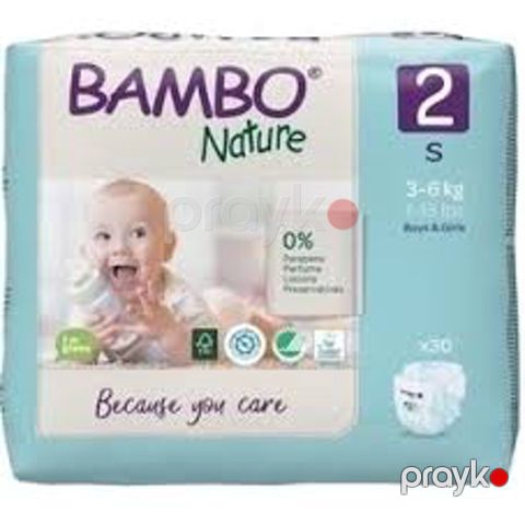 Uşaq bezi Bambo Nature 2, 3-6 kq, 30 əd — Bakı