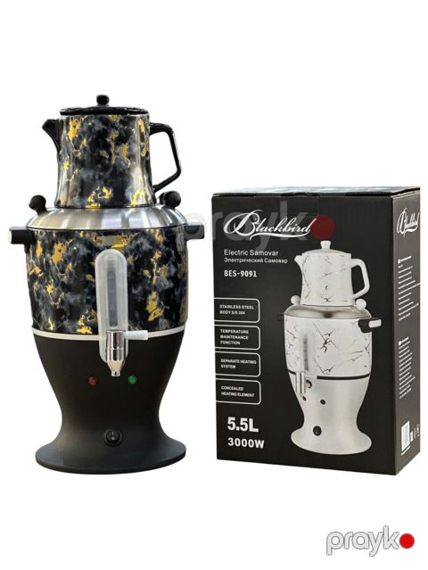 5048 Məhsulun adı: Samovar Blackbird BES-9091 Black/Gold Brend: No — Bakı