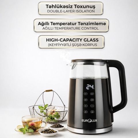 4625 Məhsulun adı: Elektrik çaydan Eurolux Duble-Layer Brend — Yoboo az — Elektrikli su ısıtıcıları ve termoslar