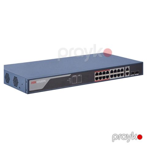 Hikvision 16 Port Fast Ethernet Smart POE Switch (DS-3E1318P-SI) — Pctech — Surveillance cameras