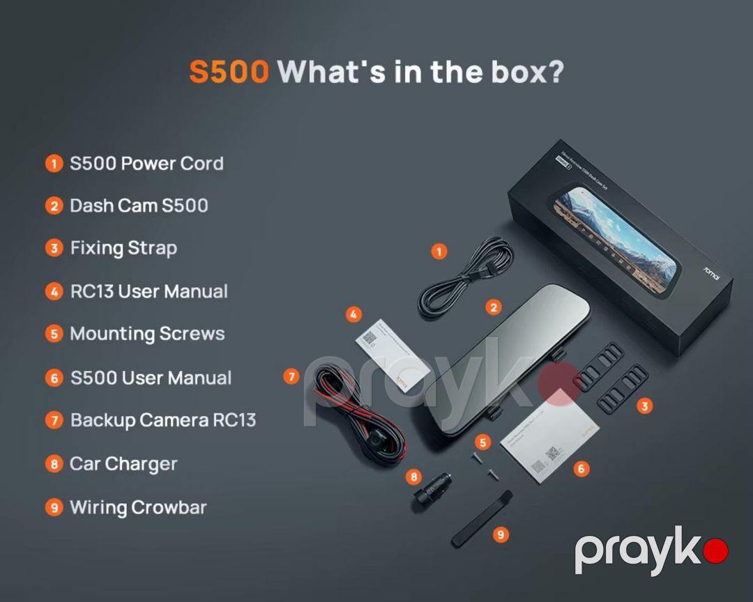 Xiaomi 70Mai S500 WiFi GPS 3K Ultra HD — Ehtiyat hissələri və aksesuarlar, Bakı (10)