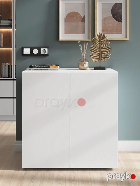 Komod 13900501, Ldsp, ağ, 72x37x70 sm — Bakı