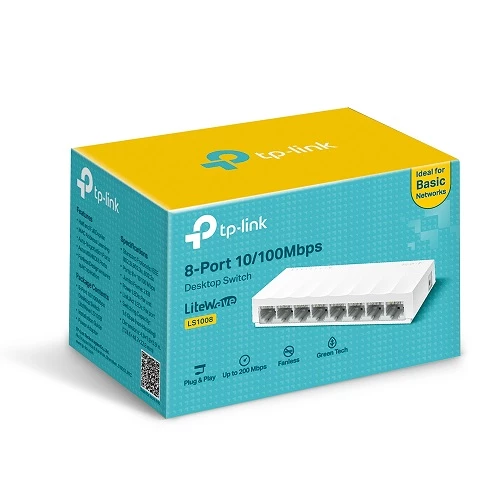 TP-Link LS1008 8-Port 10/100Mbps Desktop Switch — Şəbəkə və server avadanlığı, Bakı (3)