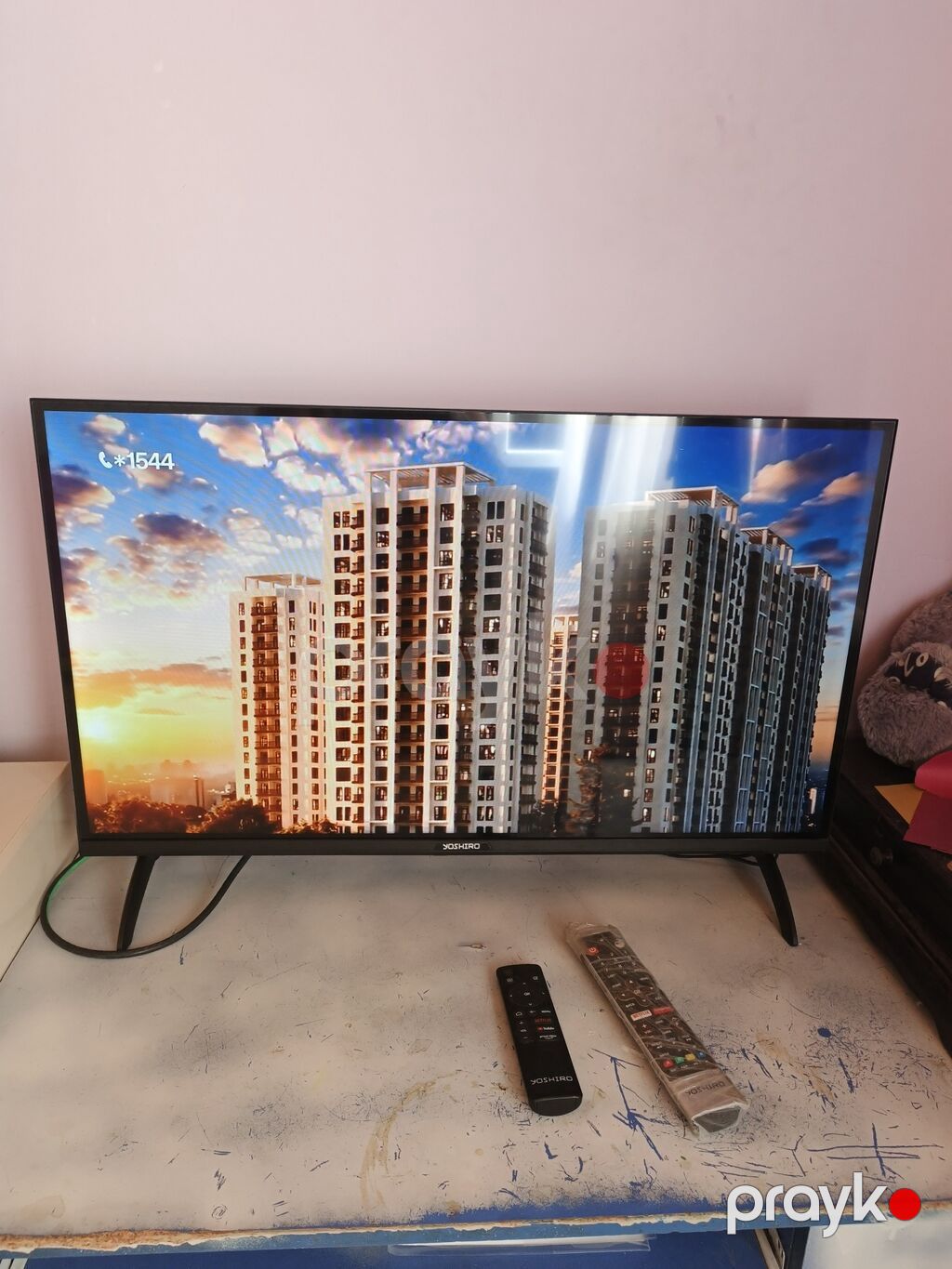 Yoshiko 32" LED televizor cəmi 2ay işlənib karopkasi senedi var — Televizorlar, Xırdalan (2)