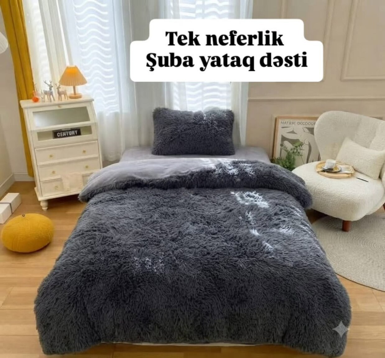 Yataq dəsti Tünd qırmızı rəng