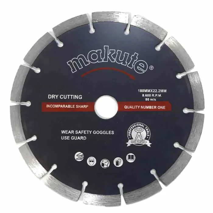 Makute Almaz Disk (180/22 mm) – Turbo (Kəsikli) Beton və Daş Kəsən — Bakı