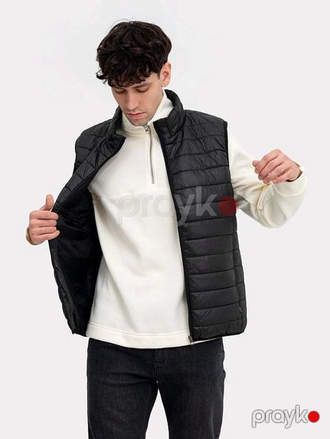 Kişilər üçün qalın jilet 9870, qara, poliester, ölçü S — Bakı