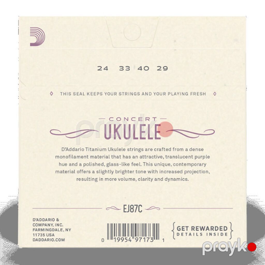 10318 Məhsulun adı: Sim D'addario, Dəst, Ukulele, 4 əd, ABŞ Brend — Musiqiə alətləri, Bakı (2)