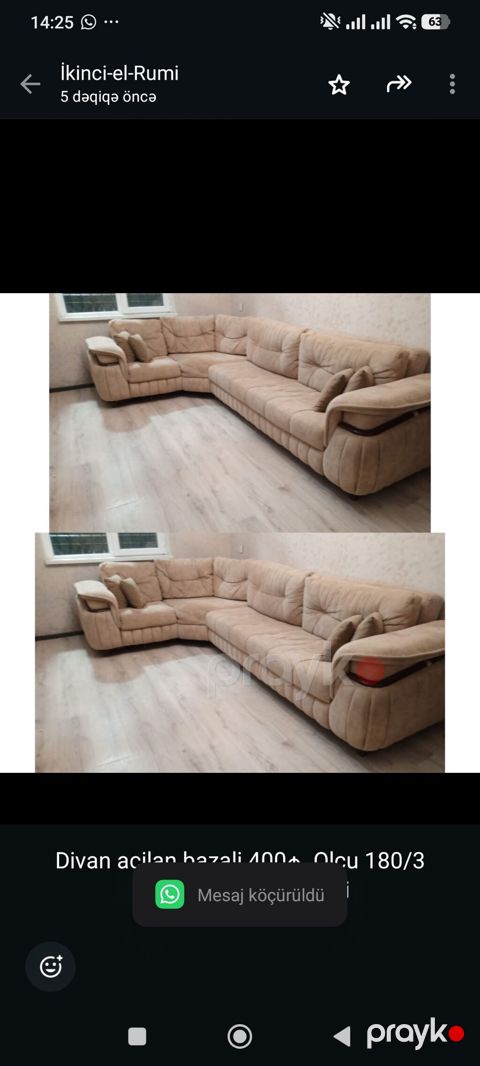 Divan acilan bazali 400₼ .Olcu 180/3 unvan Masazir &Rumi — Bakı
