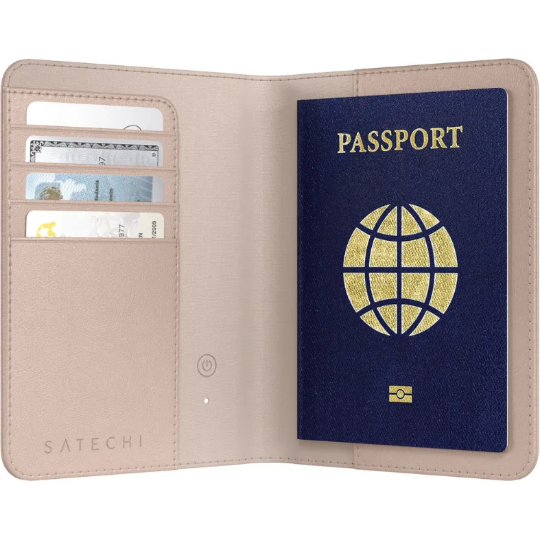 Pasport üçün trekkerli örtük Satechi Vegan-Leather FindAll Passport Cover Desert Rose — Mallar, Bakı (2)