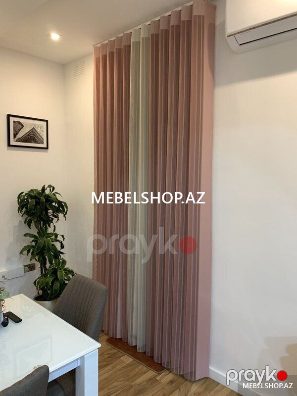 Dikey tul pərdə modelleri — Pəncərələr, qapılar, balkonlar, Bakı (3)