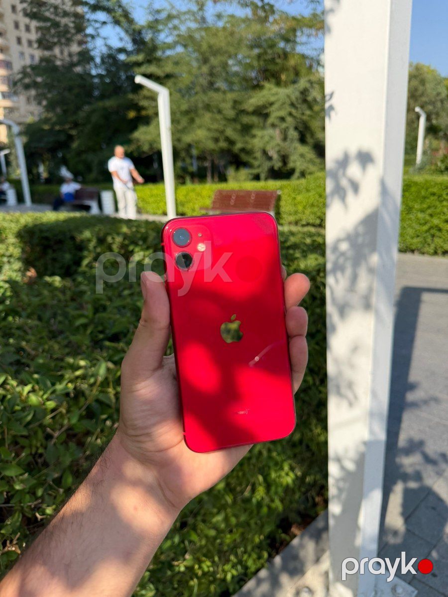 Apple iPhone 11 Red 64GB/4GB — Smartfonlar, Bakı (10)