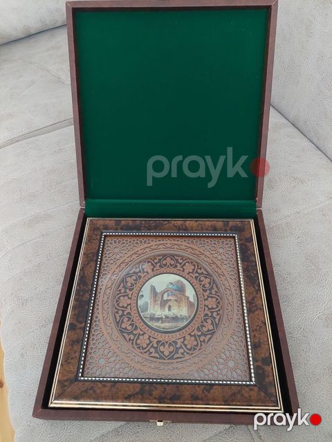 Əl işləri taxta dekor panel – nümayiş qutusu ilə - Material: təbii — Bakı