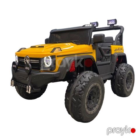 Uşaq elektromobili TB-TRUCK4x4 azr0056 faralar ilə, sarı/qara — Bakı