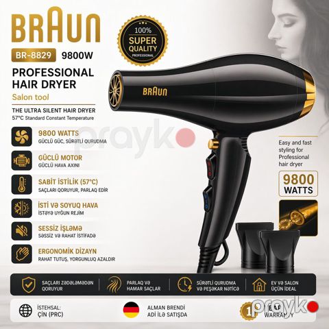 Məhsul 6303 Məhsulun adı: Fen BR-8829 Black Brend: No Brand